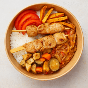 Saveurs Du Marché & Brochette de poulet